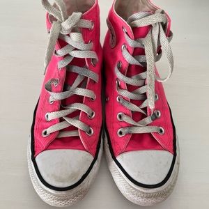 Used, Pink Converse, Size 6